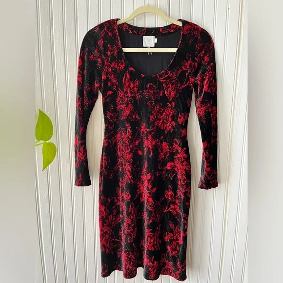 HD in Paris | Dresses | Hd In Paris Black Red Velvet Dress Purchased  Through Anthropologie | Poshmark